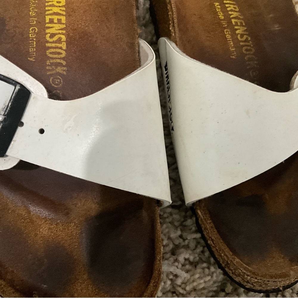 Birkenstock White Sandals with Buckles women’s 40 - Picture 14 of 15